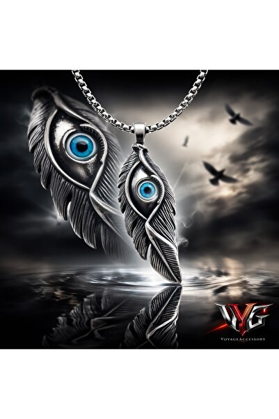 voyageaccessory Stainless Steel Unisex Protective Design Jewelry Blue Evil Ey...