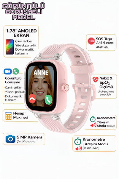 havzoria Konum Takibi Özellikli Sim Kartlı GPS 4G Görüntülü Akıllı Çocuk Saati