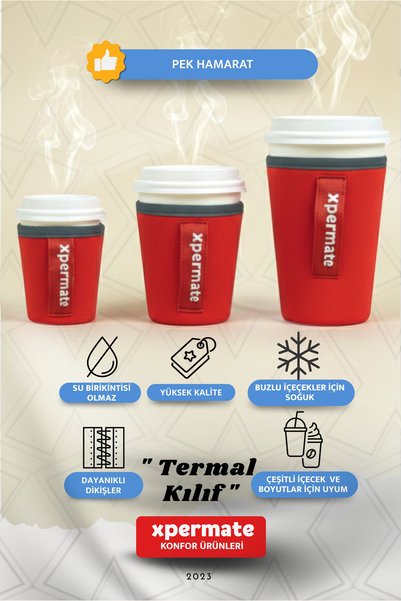 XPERMATE Thermal Beverage Sleeve, Neoprene Coffee Cup Sleeve That Keeps Hot and Cold Drinks, Prevents Sweat