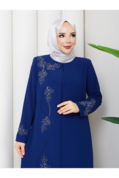 ESLEMNUR Plus Size Leaf Stone Mother Dress En7008