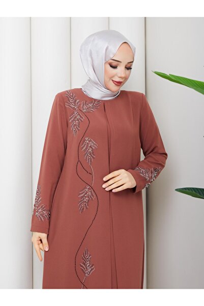 ESLEMNUR Plus Size Leaf Stone Mother Dress En7008