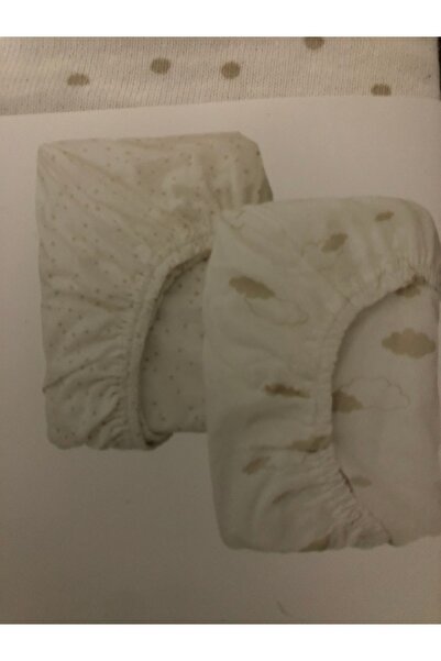 IKEA Alskavard Elastic Baby Sheet, Off-White, 41X75 Cm, 2 Pieces