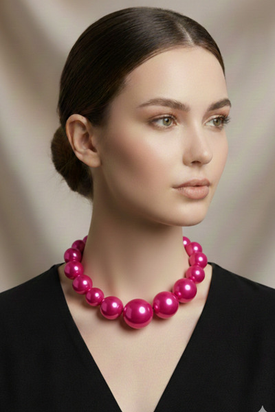 PETEK AKSESUAR Büyük Top Tarz Kolye