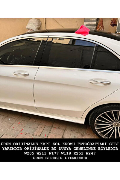 Store Mercedes Kapı Kol Kromları W205 W213 W177 W118 X253 W247 Kendinden Yapışkanlı