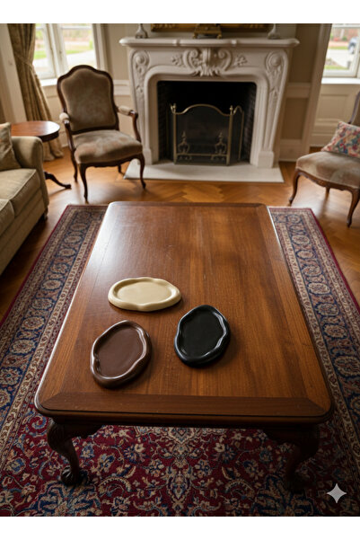 OBJELLA 3'Lü Dekoratif Düzensiz tabak seti