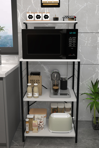 Arrigo Mutfak Bangosu Çok Amaçlı Dolap Baharat, Kavanoz ve Fincanlık Organize...