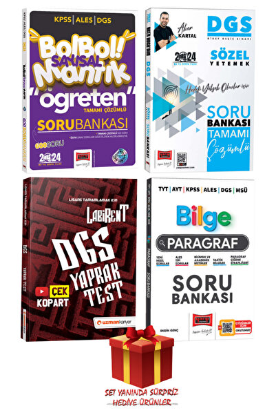 Yargı Yayınları DGS Çözümlü Bol Bol Sayısal Mantık Öğreten+Sözel Yetenek Soru...