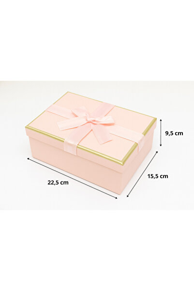 sürpriz BÜYÜK BOY Lüks Hediye Kutusu - Kurdeleli Dokulu Sert Karton