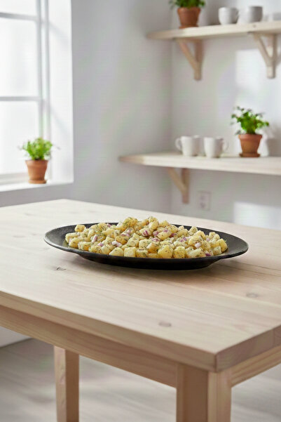 Külsan 11051.BL - طبق نوفا بيضاوي أسود مقاوم للماء 51×36 سم، ميلامين حراري