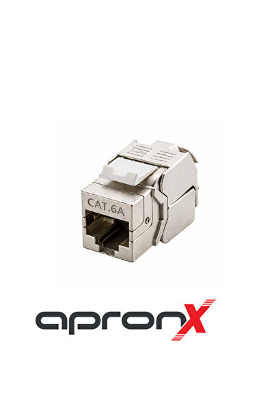 APRONX APX-FTP180 CAT6A 180° FTP Uyumlu Keystone Jack