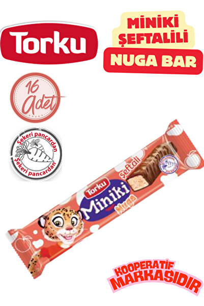 Torku MİNİKİ ŞEFTALİLİ NUGA BAR 25 G X 16 ADET