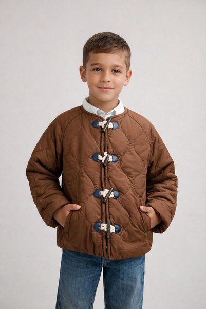 RESSHO Unisex Çocuk Mevsimlik Mont Çoban Model