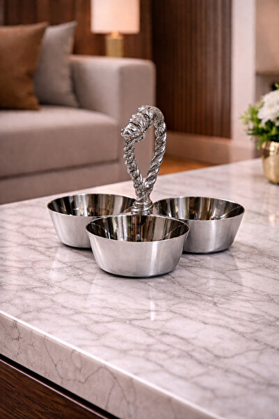 Unbranded/Generic Three-piece serving carrier with rope handle