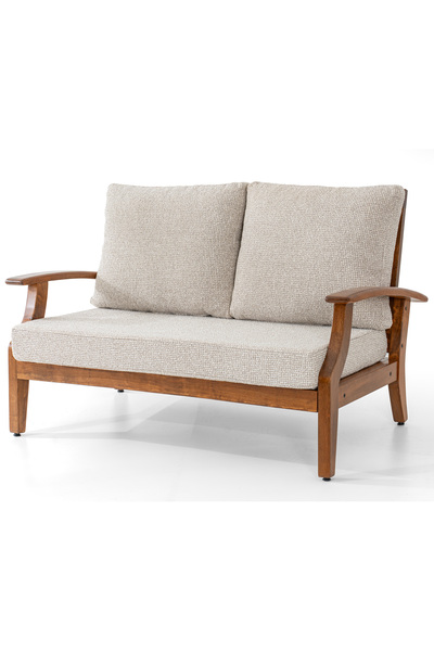 YASÜ Balkon Bahçe Teras Uzanma Koltuğu Ahşap Ikili Berjer Koltuk Kanepe Sanda...