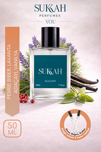 SUKKAH You Erkek Parfüm EDP 50 ml Pembe Biber Lavanta Adaçayı Vanilya Deri ve...
