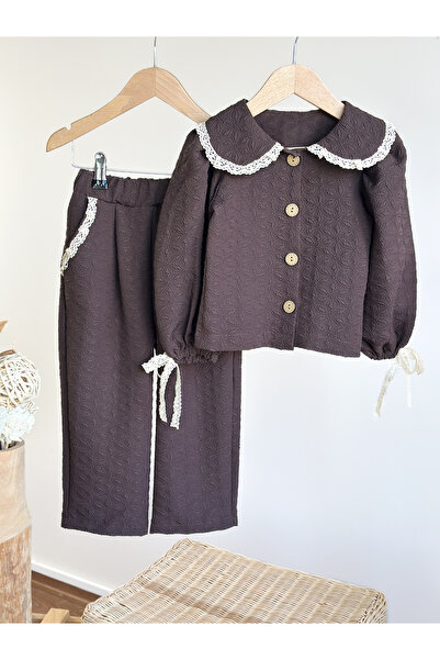 Pinkitokids Κοριτσίστικο Καπιτονέ Σετ με Γιακά Φίστο