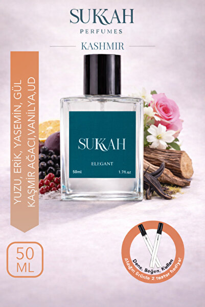 SUKKAH Kashmir Erkek Parfüm EDP 50 ml – Yuzu, Frenk Üzümü, Ud, Yasemin, Gül, ...
