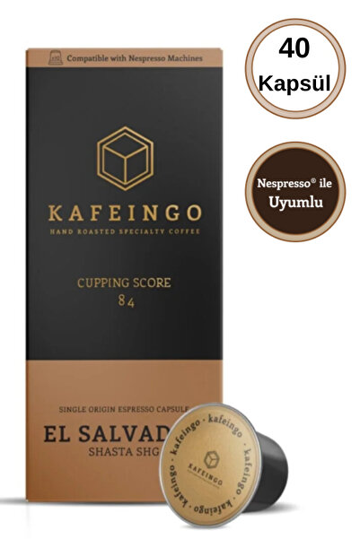 Kafeingo El Salvador Shasta Shg Kapsül Kahve 40 Adet (Nespresso Uyumlu)