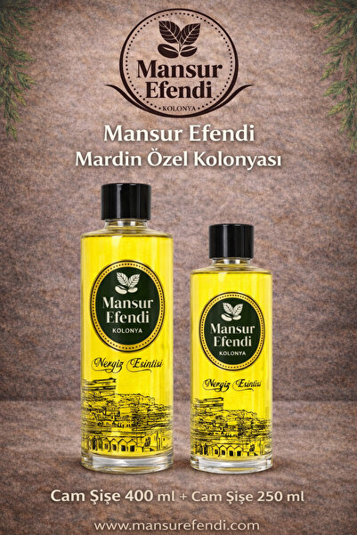 Mansur Efendi Mardin Özel Kolonyası 400 ml 250 ml Cam Şişe 60* (UZUN SÜRE KAL...