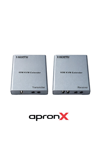 Genel Markalar SE-60MKE 60M USB KVM HDMI Extender Cat5e/Cat6 60 Metre Kvm Hdm...