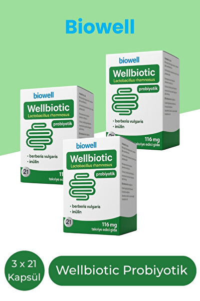 Biowell Wellbiotic Probiotic 21 Kapsül 3 Adet