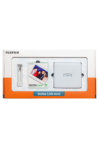 Fujifilm Instax Link Wide Beyaz Akıllı Telefon Yazıcısı Bundle Box