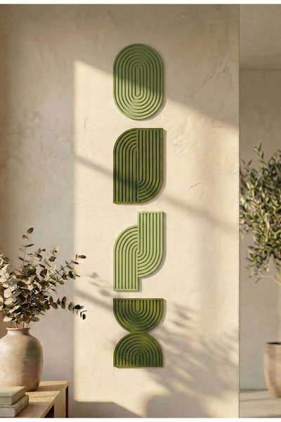 Puffin Design Line 4'lü Dekoratif Duvar Panel Seti