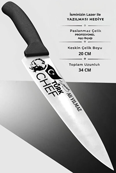 Üniformanya İsim Fotoğraf Hediyeli Aşçı Bıçakları,Şef Bıçağı,Aşçı Bıçağı,Chef...