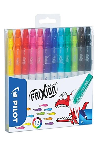 Pilot مجموعة أقلام فريكشن كولورز القابلة للمسح، 12 لونًا، طرف M، SWFCS12E