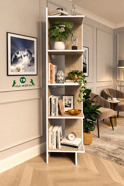 Yılkı Mobilya KÖŞE KİTAPLIK KOTON