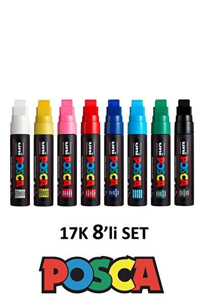 Uni Posca Marker Pc-17k (15mm) 8'li Set