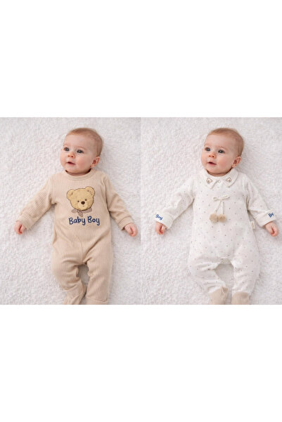 cayzen Baby Boy 2-Piece Stylish Combination Jumpsuit with Hat 1097