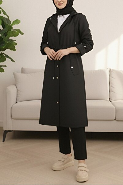 HİJABAYA Тренч з підкладкою в смужку