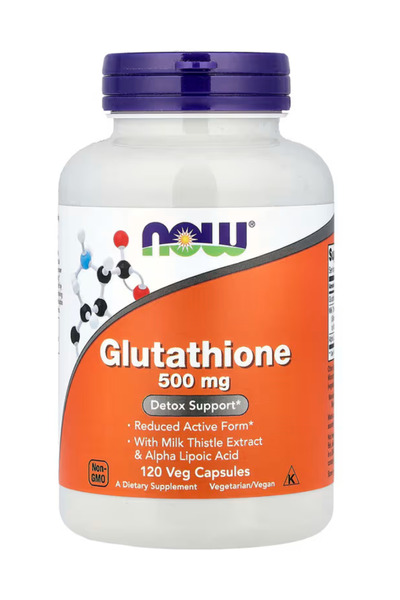 Now Foods Supplements, Glutathione 500 mg, with Milk Thistle Extract & Alpha ...