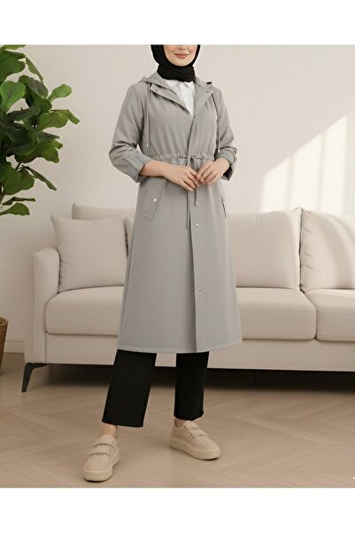 HİJABAYA Тренч з підкладкою в смужку