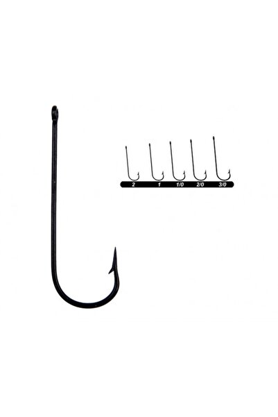 YOUVELLA 1372 Uzun Pala Delikli Lüfer İğnesi 100'lü Kutu Siyah