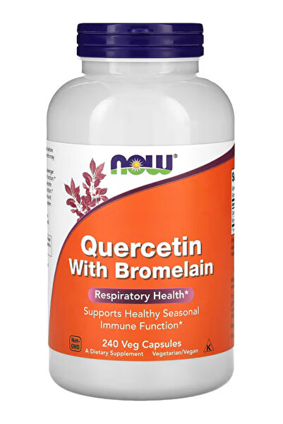 Now Foods Supplements, Quercetin with Bromelain, Balanced Immune System*, 240...
