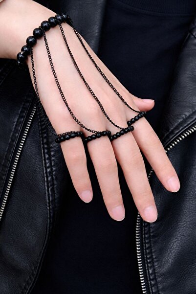 Shiklik MODA Complete Your Elegance with Elegant Black Pearl Women's Shahmeran