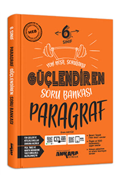 Ankara Yayıncılık 6.Sınıf Paragraf Güçlendiren Soru Bankası