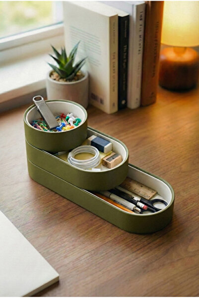 Puffin Design منظم أقلام ترايد مودولار (لون أخضر زيتوني)