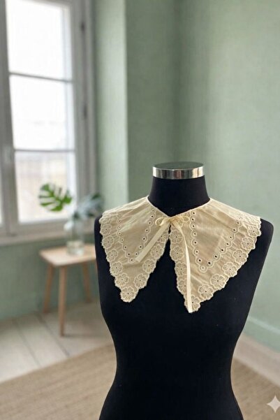 Tint and Treats Pamuk Fisto Dantel Yaka (Saten Kurdele Bağlamalı)