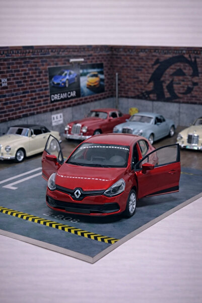 MODEL HEDİYELİK Renault Clio 4 Çek Bırak Metal Araba Kırmızı