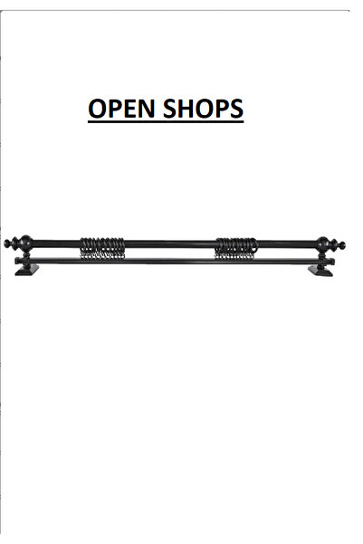 Genel Markalar Siyah Tek Raylı Ahşap Rustik Perde Askısı ve Alüminyum Rustik ...