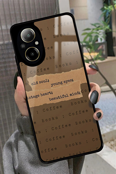 realme 12 Lite Uyumlu Kahverengi Poster Tasarımlı Glossy Premium Kılıf