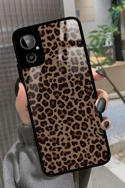 General Mobile Gm 23 SE Uyumlu Kahverengi Leopar Tasarımlı Glossy Premium Kılıf