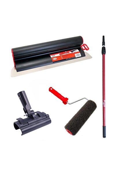 Lanoliv Set gletiera profesionala, inox, 80 cm x 0.3 mm, adaptor, maner prelu...