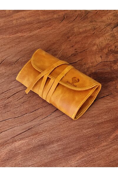 English Leather Cüzdan tutun kesesi Çantası Case %100 Gerçek Deri