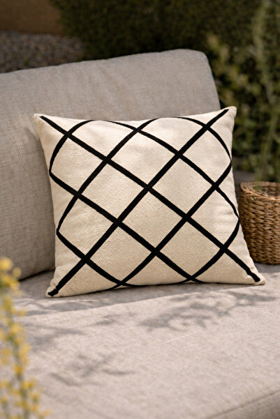 Shopyteks Модерна минималистична декоративна калъфка за възглавница с кръстос...