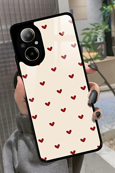 realme 12 Lite Uyumlu Kalp Tasarımlı Glossy Premium Kılıf