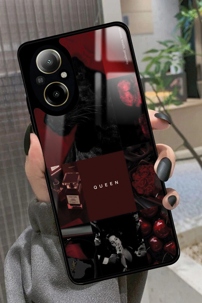 realme 12 Lite Uyumlu Bordo Poster Tasarımlı Glossy Premium Kılıf